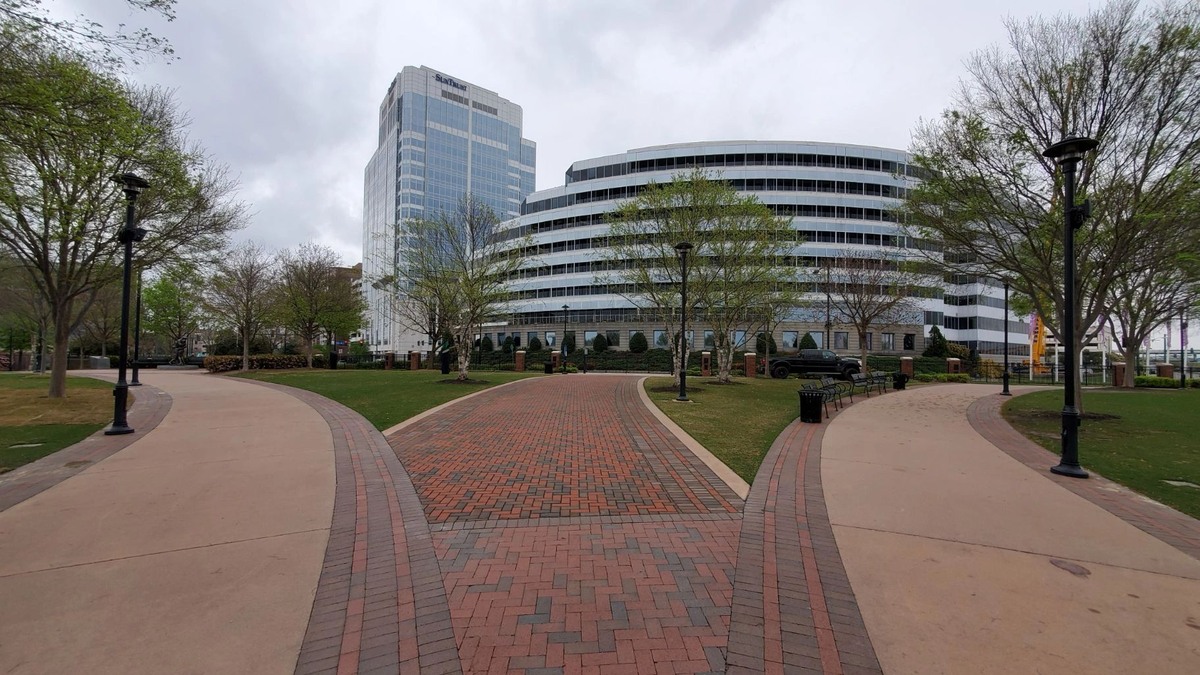 A Front View of the Entrance of the Huge Commercial Area.